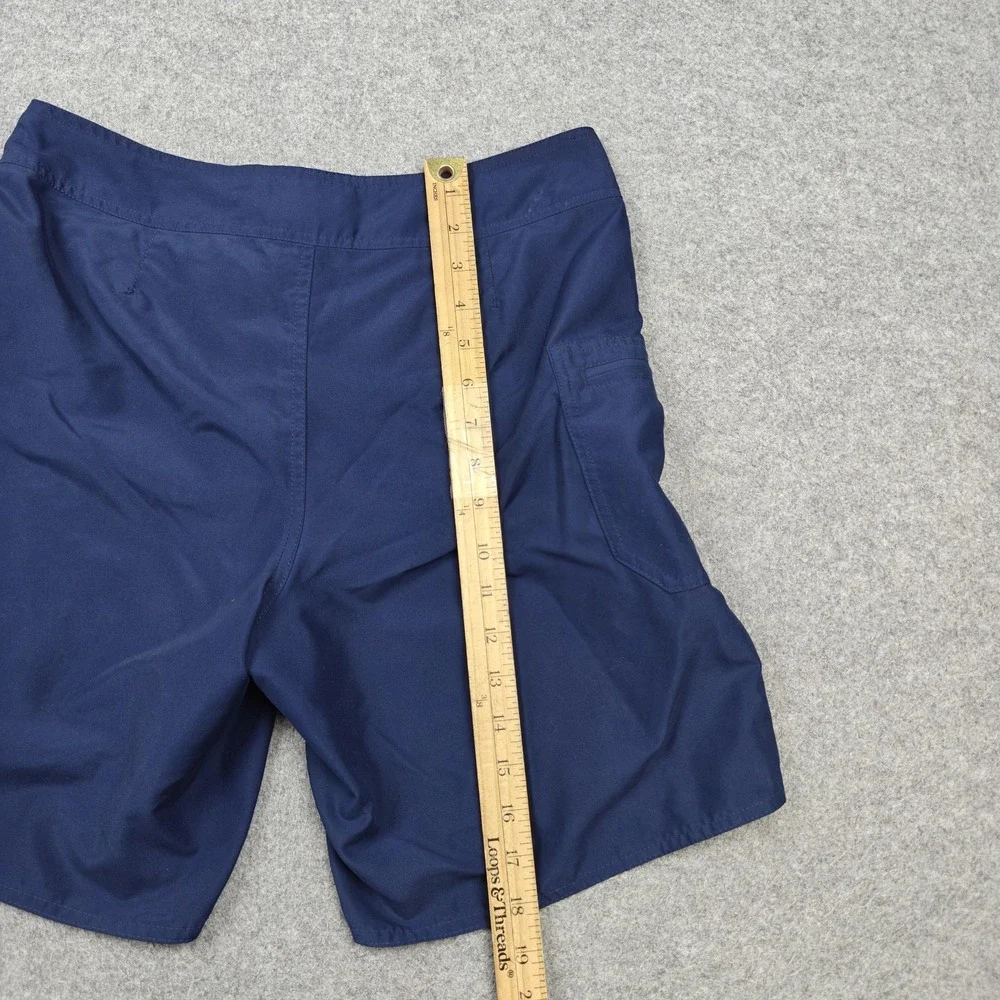 Patagonia Board Shorts Mens 30 Blue Swim Trunks Drawstring Zip Pocket Quick Dry
